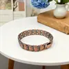 Popular Metal Transfronterizo Europeo y Americano Imán de Cobre Rojo Antiguo Pulsera Retro Fila Ancha Desmontable Pulsera de Pareja