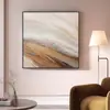 Sala de Estar Moderna Serie de Colores Morandi Pintura Decorativa de Río Abstracto Mural de Restaurante Sala de Arte Pintura Colgante de Pasillo Péndulo de Escritorio
