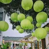 Lanterna de pano colorida para áreas externas, lanterna redonda à prova d'água, lanterna de pano dobrável de seda, festival de casamento, decoração de meio do outono