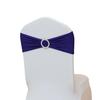 Oferta Especial Cubierta para Silla de Banquete Boda Lazo sin Nudo Cinturón Moño Hebilla de Flor Decoración para Respaldo de Silla Elástico Hebilla Diamante Respaldo de Silla Listón de Hilo