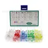Caja Componente LED Emisor de Luz LED F3+5Mm 5 Colores Rojo Verde Amarillo Azul Blanco 100 Piezas 200 Piezas 300 Piezas