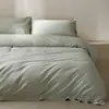 Juego de cama de lujo de alta gama de 1.2 m hecho de tela de algodón cepillado con bloques de color, juego de tres piezas para dormitorio principal, juego de cuatro piezas de algodón puro que incluye sábana bajera, funda de edredón y ropa de cama
