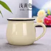 Taza Cerámica Creativa con Tapa y Cuchara Taza de Café Taza de Agua Taza de Barriga Cerámica Taza de Porcelana para Desayuno Leche Logo Impreso