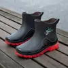 Moda Novos Sapatos de Chuva Femininos Impermeáveis Antiderrapantes Galochas de Cano Curto Estilo Japonês Versátil Simples Resistentes ao Desgaste Comércio Exterior Atacado