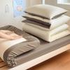Juego de Tres Piezas de Algodón para Dormitorios Universitarios, un Juego Completo de Colchón Acolchado, Sábanas de Cama Individual de Algodón Puro, Juego de Funda de Edredón de Seis Piezas