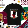 Camiseta Estampada con Logo de Equipo de la Copa del Mundo 2026 La Más Vendida en Amazon Casual de Manga Corta Talla Europea