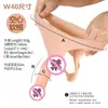 Calcinha com Dildo Duplo de Silicone para Lésbicas, Brinquedos Sexuais com Borda de Renda para Uso Lesbiânico