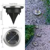 Luz Mini Subterrânea Solar para Exterior com 8 LEDs de Aço Inoxidável, Luz para Gramado de Pátio, Luz de Solo para Caminho de Jardim, Energia Verde