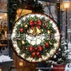 Cascabeles de Anillo Navideño Colgante de Vidrio de Color Adornos de Vidrio para el Hogar Decoraciones para Ventanas Atrapasoles para el Jardín