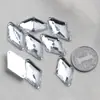 Costura Manual DIY Pedraria Irregular Acrílica com Fundo Plano Conjunto de Pedrarias para Vestido de Noiva Feito à Mão com Furo