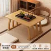 Tapete estilo chinês para bay window Mesa de chá simples Tatami Mesa de centro pequena para parapeito da janela Mesa baixa de bambu Nan Mesa Kang Varanda da casa