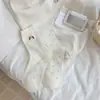 Meias de Cano Médio Sem Costura com Bordado Original Estilo Coreano de Início de Primavera, Tema Cachorro, Meias de Cano Médio Tendência Desenho Animado para Mulheres