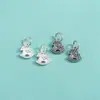 Colgante Dinero en Mano Plata de Ley S925 Dijes de Caballo Mecedora Pulsera de Cuerda Trenzada DIY Accesorio de Colgante de Caballo de Madera