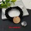 Yingyi Joias DIY Base para Anel de Cabelo Intestino Delgado com Tecido Song Brocado Anel de Cabelo de Alta Elasticidade Estilo Chinês Aplique Material para Acessórios de Cabelo