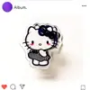 Clip de plástico acrílico para documentos, notas, exámenes, tipo Hello Kitty estilo Chanel, clip multifuncional de cola larga para estudiantes