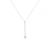Collar de Plata de Ley S925 Gota de Agua Transparente, Elegante y Sofisticado, Sencillo y Elegante, Cadena para Clavícula de una Dama con Clase, Regalo para Mujeres
