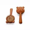 Sándalo Rojo Caricatura Oso Lindo Peine de Cojín de Aire Portátil Madera Maciza Sin Pintar Hogar Peine Masajeador para Cabello Largo y Corto Fabricante Venta al por Mayor