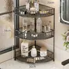 Prateleira de Banheiro Multicamadas de Canto Sem Perfuração Bancada de Vaso Sanitário Mesa de Dormitório Caixa de Armazenamento para Cosméticos