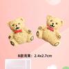 Nuevo dibujo animado lindo lazo oso de peluche oso resina accesorios DIY funda para teléfono móvil parche para ropa accesorios