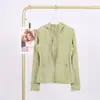 Jaqueta com Capuz Lulu em Estoque com Etiqueta, Entrega Direta, Roupa para Corrida e Yoga, Cardigan Esportivo Slim-Fit com Zíper
