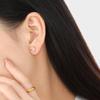 Brincos de Aço Titânio Estilo Ins Coreano Novo Nicho Elegante Estrela e Lua Cola Unhas Osso da Orelha Moda Feminina Estilosa