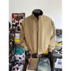 Moda Masculina Nueva Primavera y Otoño 2025 Estilo Coreano Chaqueta de Moda Talla Grande Holgada Cuello Alto Informal Abrigo Estilo Japonés Moderno