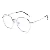 2025 Nuevo Estilo Coreano Montura de Gafas Poligonal con Filtro de Luz Azul Gafas para Miopía para Hombres y Mujeres Se Pueden Equipar con Monturas de Gafas de Titanio Puro