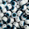 Ojo de Resina Redondo Cuentas Ojo del Diablo Azul Turquesa Ojo de Pez Lua Rayado Cuentas de Retención DIY Cuentas Sueltas