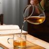 Nuevo Taza de Vidrio de Borosilicato Alto con Asa de Color y Boquilla Puntiaguda Rompiendo y Dividiendo Agudamente Juego de Té Taza de Té Kung Fu Grande para el Hogar