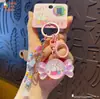 Baimao Original Miffy Coelho Boneca Chaveiro Pingente Feminino Criativo DIY Miçangas Casal Chaveiro Mochila Pingente