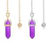 AliExpress alta venda pedra de energia colorida coluna hexagonal de ponta dupla pêndulo espiritual meditação joia de cristal natural atacado