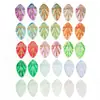 Cuentas de Vidrio Checo con Detalles Dorados, Cuentas de Vidrio con Diseño de Hoja, Pulsera y Collar Hechos a Mano para DIY, Cuentas Sueltas, Accesorios para Joyería