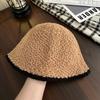 Gorro de Pescador de Lana de Cordero de Invierno 2026 para Mujer, Cálido y Cortavientos, Elegante Sombrero de Ala Curva, Gorro de Punto de Moda para Viajar