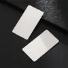 Tarjeta de Negocio Metálica Nueva Pequeña de Acero Inoxidable en Blanco 78*43*0.8mm, Acabado Cepillado, Se Puede Grabar, Tarjeta Metálica de Acero de Titanio, Conmemorativa