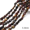 Pulseira de Contas de Pedra Natural de Formato Especial com Furo Reto, Contas Soltas para Pulseira e Colar DIY Feito à Mão, Acessórios de Decoração