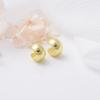 Aretes de flor de cobre con forma de C de 4 semicírculos brillantes para mujer, joyería, estilo frío, color de lujo ligero, aretes al por mayor