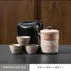 Conjunto de Bule de Chá Cerâmico Kung Fu de Cerâmica Rústica com Um Bule e Quatro Xícaras, Adequado para Eventos Corporativos, Presentes Atacadistas e Pode Ser Impresso com Logotipo