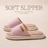Pantuflas de lino para hombre, de primavera y otoño, para el hogar, nuevas, antideslizantes, de algodón y lino, para las cuatro estaciones.