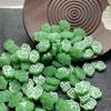 Colgante de cuentas de jade de imitación Xiangyun con esmalte de colores, con agujero recto, hecho a mano, estilo antiguo, con forma de nube, con forma de horquilla, material de joyería