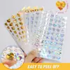 Adesivos de Coração Holográficos Adesivos de Glitter para Crianças Decoração de Dia dos Namorados Amor Recompensa Scrapbooking Artesanato Adesivos