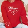 Moletons Impressos Mais Fortes Que a Tempestade Moletons Casuais Femininos Gola O Moletons de Outono Moda Top Xadrez