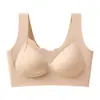 Sujetador Push-Up Rojo Sin Costuras con Copas Delgadas, Talla Grande, Hermoso Diseño de Espalda, Sujetador Que Hace que los Senos Grandes Parezcan Más Pequeños, Lencería para Mujer