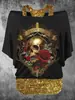Camiseta de Manga Curta Mais Vendida Transfronteiriça Camisa Básica Feminina Top Interno Feminino Primavera e Outono Design de Estampa 3D Feminino de Nicho