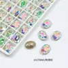 Bolsa de Polvo de Diamante para Uñas Verde Explosivo Punta Redonda Concha de Mariposa Forma Especial Recubrimiento de Lujo K9 Lote Completo Joyería de Uñas Diamante