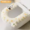 Almofada para assento de vaso sanitário para todas as estações com fragrância, adesiva, à prova d'água, lavável, capa de assento de vaso sanitário com estampa de desenho animado