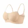 Tira original flocado 3D de verano fina sin costuras transpirable ropa interior para mujer para bustos pequeños, push-up, soporte lateral, malla