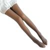 Meia-calça grossa forrada com lã de estilo europeu e americano plus size, leggings finas de peça única, meias femininas foscas falsas com pés