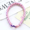 Nuevo Lanyard para Teléfono Móvil Huayang de Bloques de Color Tejido a Mano Corto Versátil Fuerte Llavero Correa de Muñeca para Bolso