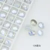 Dongzhou Cristal 9*7mm Oval Diamante para Nail Art Cristal K9 de Alta Qualidade Imitação Corte Chinês Flash Explosivo Resistente ao Desgaste Prateado Acessórios para Nail Art
