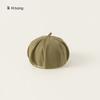 Bong Sombrero Artístico de Moda para Niñas Seleccionadas Estilo Ins Sombrero de Pintor Vintage Sombrero Cálido de Lana para Niño Boina de Otoño e Invierno